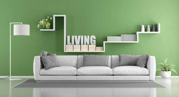 verde moderno soggiorno