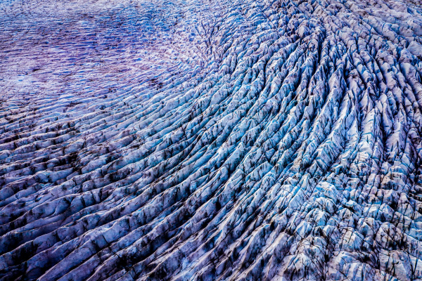vista aerea del ghiacciaio fjallsjokull costa