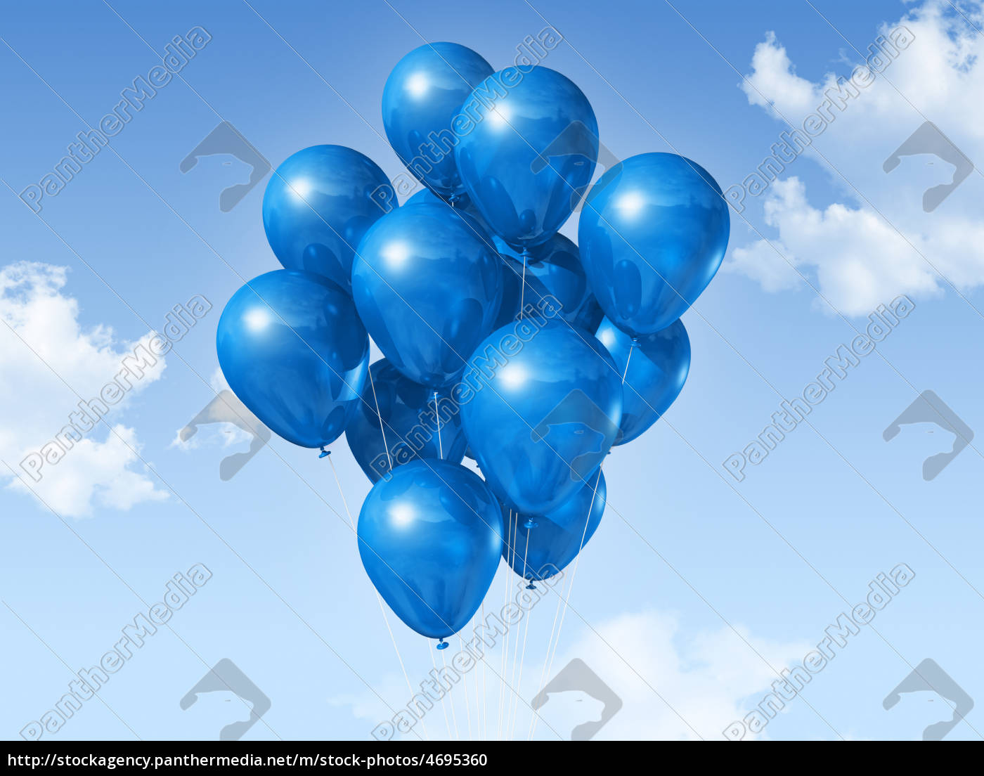palloncini blu su un cielo blu - Stockphoto #4695360