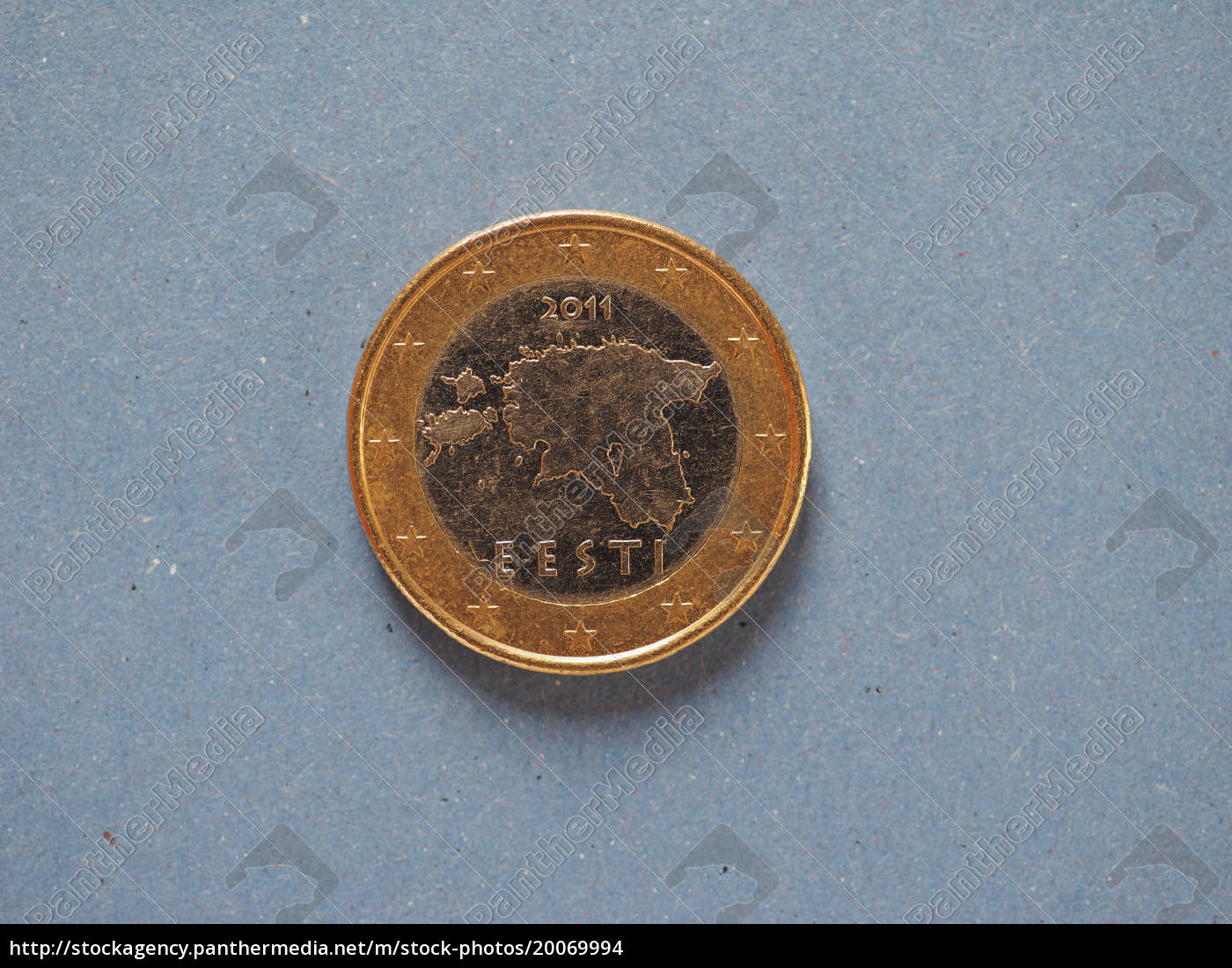 1 Euro Moneta, Unione Europea Fotografia Stock - Immagine di