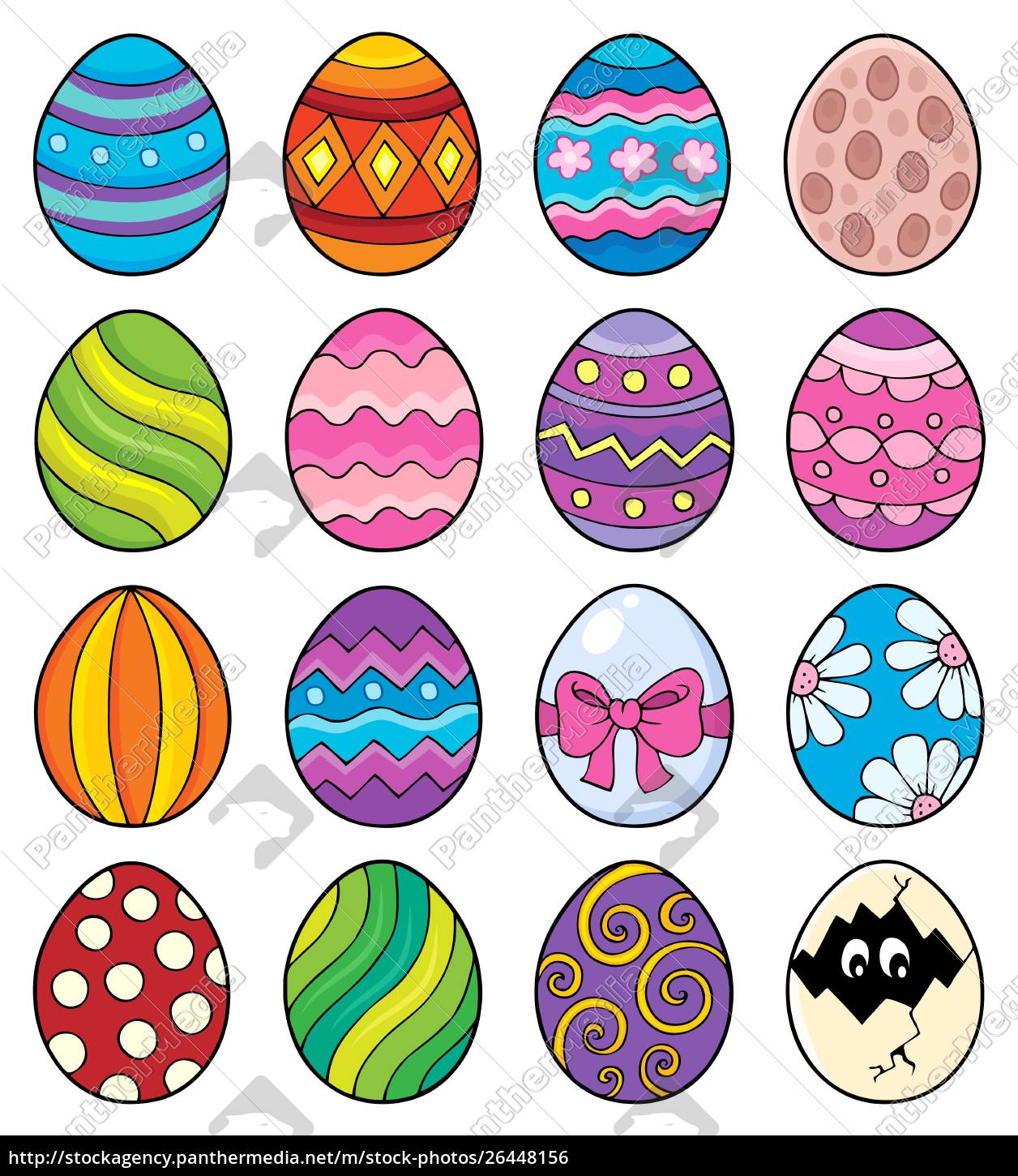 Set tema uova di Pasqua decorative 1 - Stockphoto #26448156