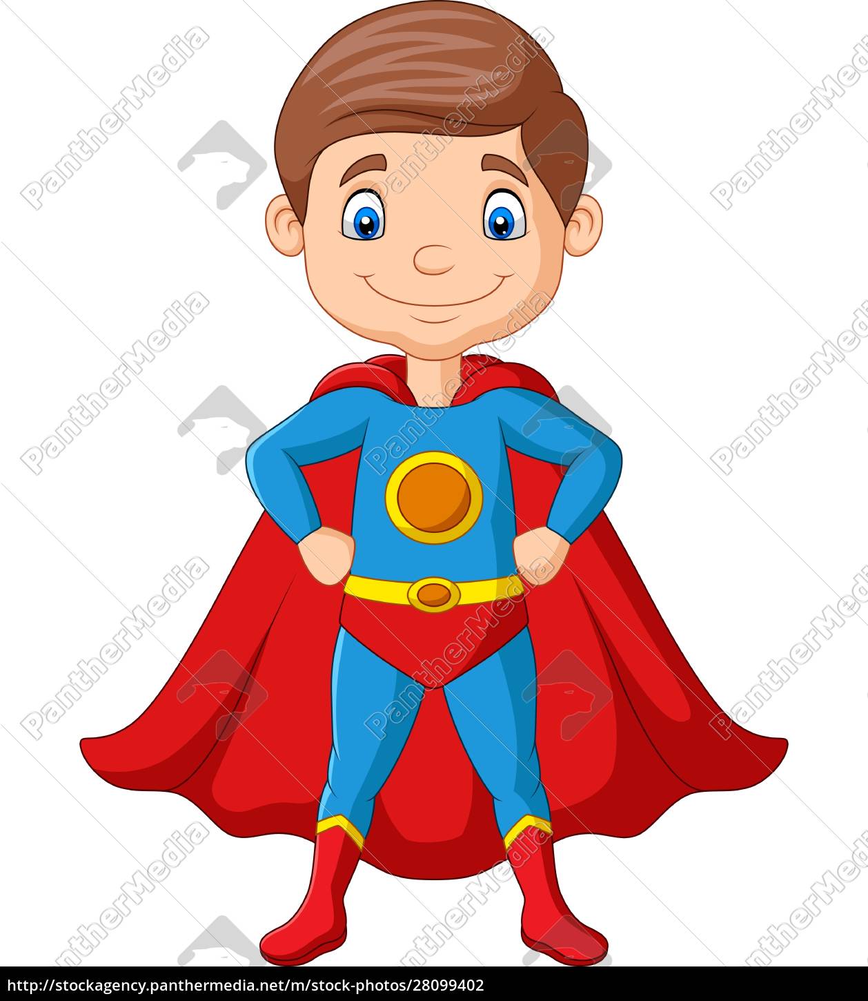 Immagine Di Ragazzo Carino In Posa In Costume Da Superman