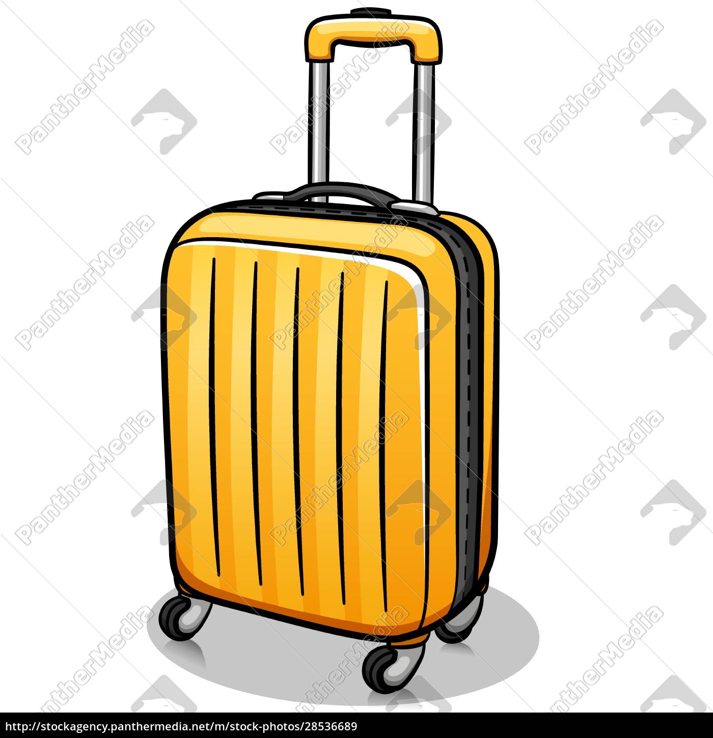 semplice icona del fumetto. valigia di cartone animato con adesivi da  viaggio, illustrazione vettoriale 4597958 Arte vettoriale a Vecteezy